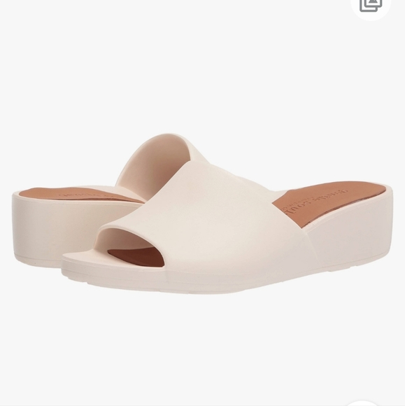 Gentle Souls by Kenneth Cole Women's Gisele Eva Wedge Sandal Eggshell Size 8 - Picture 6 of 9